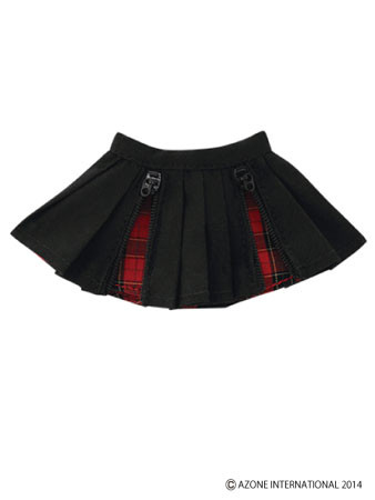 Punk Pleated Skirt (Black x Red Checkered), Azone, Accessories, 1/6