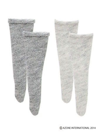 Kushu Fuwa Knit Socks (A Set (Gray/Light Gray)), Azone, Accessories, 1/6