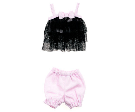 Frill Tulle Cami Set (Black), Petworks, Accessories