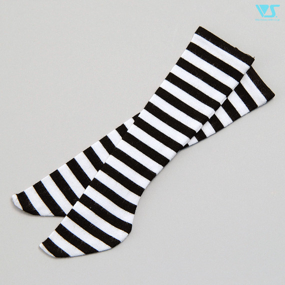 Thigh-High Socks (Black & White Stripes), Volks, Accessories, 1/3, 4518992401546