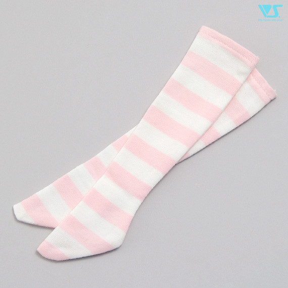 Thigh-High Socks (White & Pink Stripes), Volks, Accessories, 1/3, 4518992401539