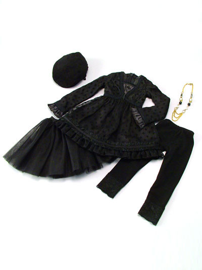 Black Tunic Dress Set, Volks, Accessories, 1/3