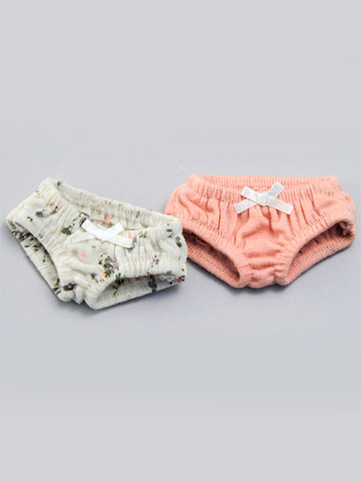 Soft Cotton Panties Set (Pink & Pink Flower Pattern), Volks, Accessories, 1/3