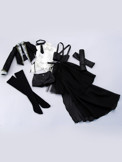 Black Cross Bustle Set, Volks, Accessories, 1/3