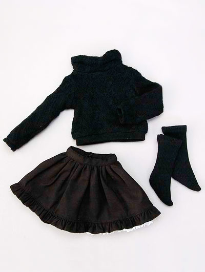 Black Sweater & Skirt Set, Volks, Accessories, 1/3