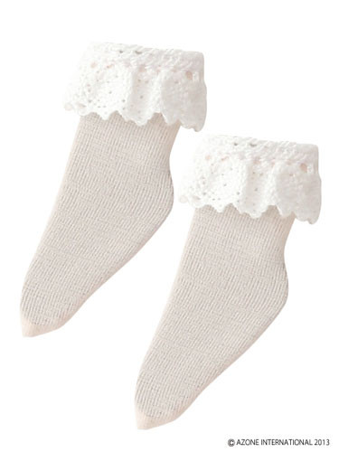 Lace Frill Socks (Beige), Azone, Accessories, 1/12