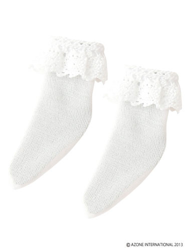 Lace Frill Socks (White), Azone, Accessories, 1/12