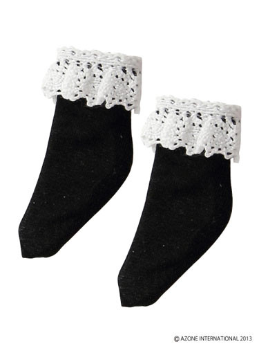 Lace Frill Socks (Black), Azone, Accessories, 1/12