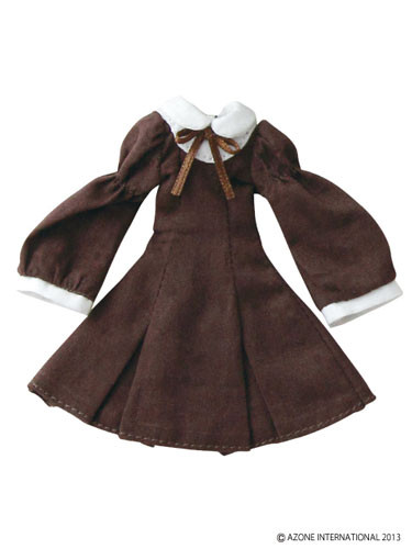 Retro Chic One-piece Dress Set (Brown), Azone, Accessories, 1/12