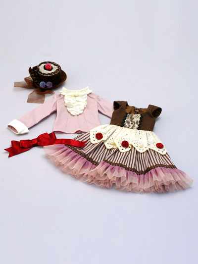 Lovely Berry Choco Dress Set, Volks, Accessories, 1/3