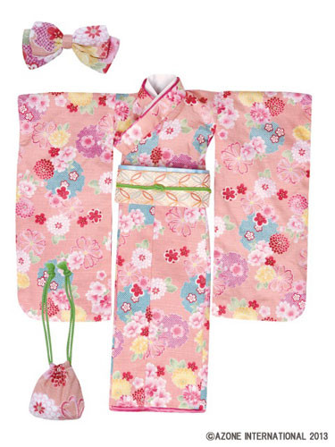 50cm Kimono Set -Haru Ranman- Pink, Azone, Accessories, 1/3, 4580116044625