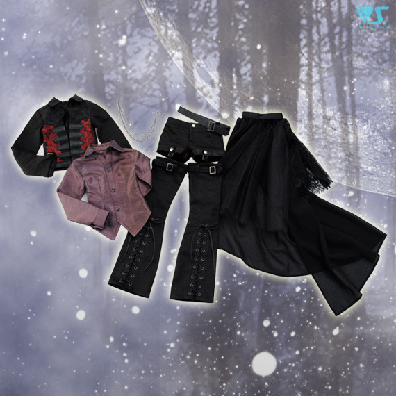 Black Separate Pants Set, Volks, Accessories, 1/3