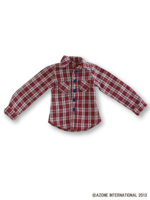 Snotty Cat Sunny Check Shirt (Dark Red Check), Azone, Accessories, 1/6, 4580116044328