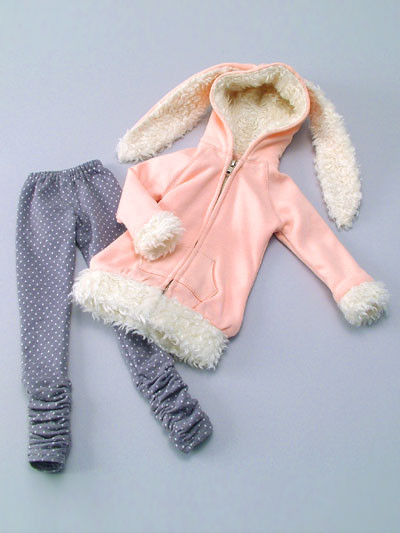Pink Bunny-Eared Hoodie Set, Volks, Accessories, 1/3