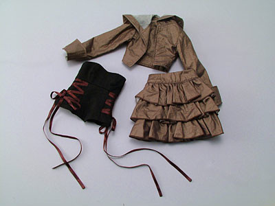 Hoodie & Corset Dress Set (Brown), Volks, Accessories, 1/3