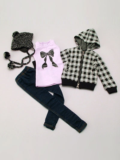 Ribbon Print Shirt & Hoodie Set, Volks, Accessories, 1/3