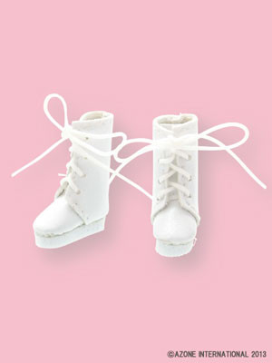 Lace Up Short Boots (White), Azone, Accessories, 1/12