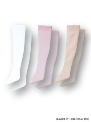 See Through Knee Socks (B Set/ White, Pink, Beige), Azone, Accessories, 1/12