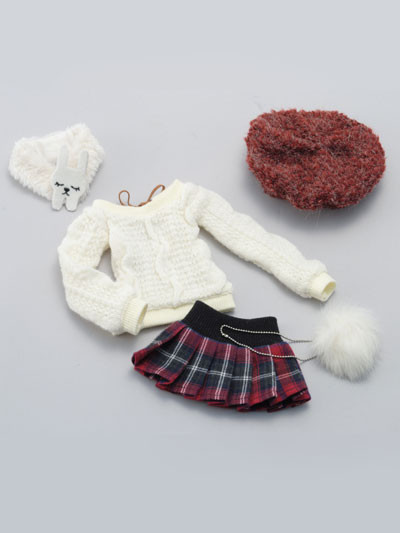 White Bunny Knit Set, Volks, Accessories, 1/3