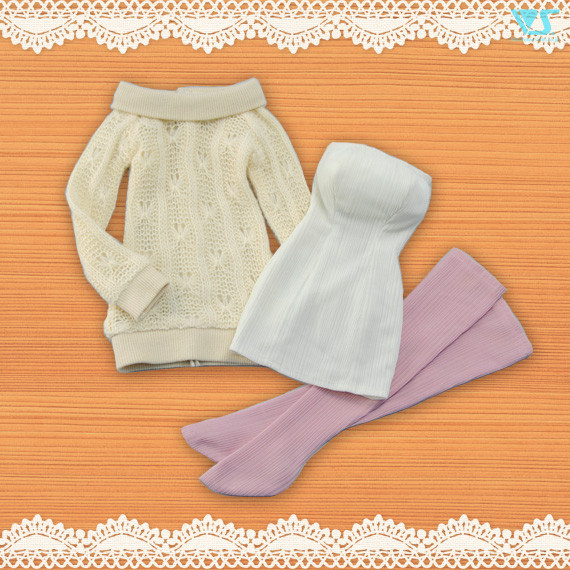 White Knit Dress Set, Volks, Accessories, 1/3