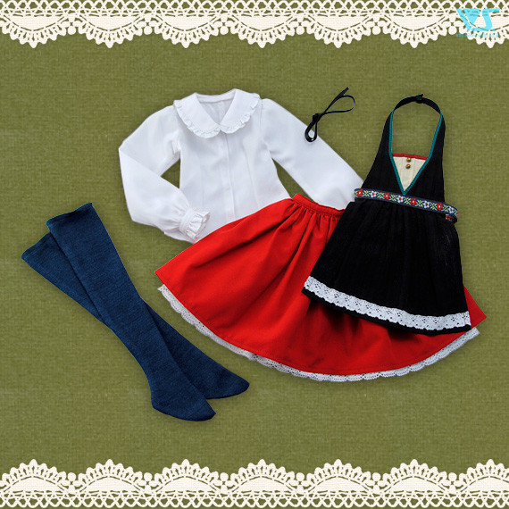 Folklore Flared Skirt Set, Volks, Accessories