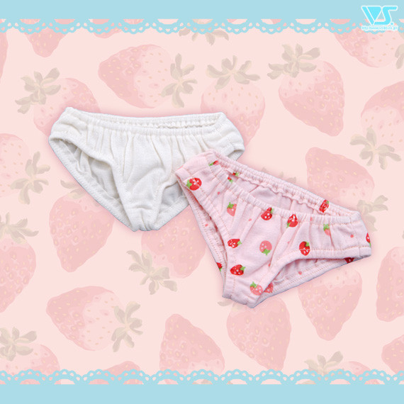 Soft Cotton Panties Set (White & Strawberry Pattern), Volks, Accessories, 1/3