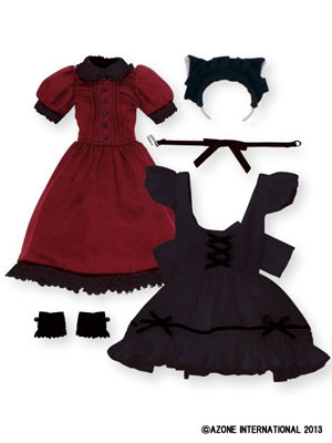 Otome Cat Ear Maid Set (Bordeaux), Azone, Accessories, 1/6