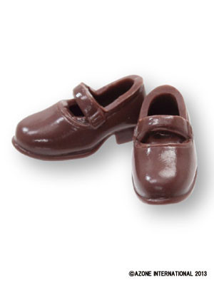 Soft Vinyl Strap Shoes (Brown), Azone, Accessories, 1/12, 4580116040870