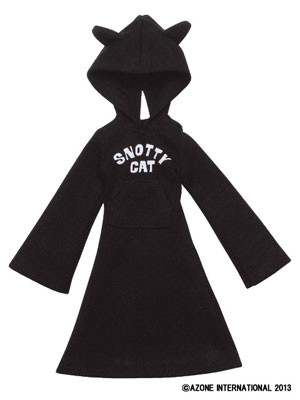 SnottyCat Nekomimi Hood One-piece (Black), Azone, Accessories, 1/6, 4580116041990