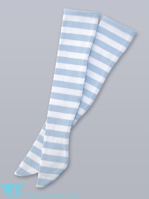 SD Thigh-High Socks (Blue & White Stripes), Volks, Accessories, 1/3, 4518992396392