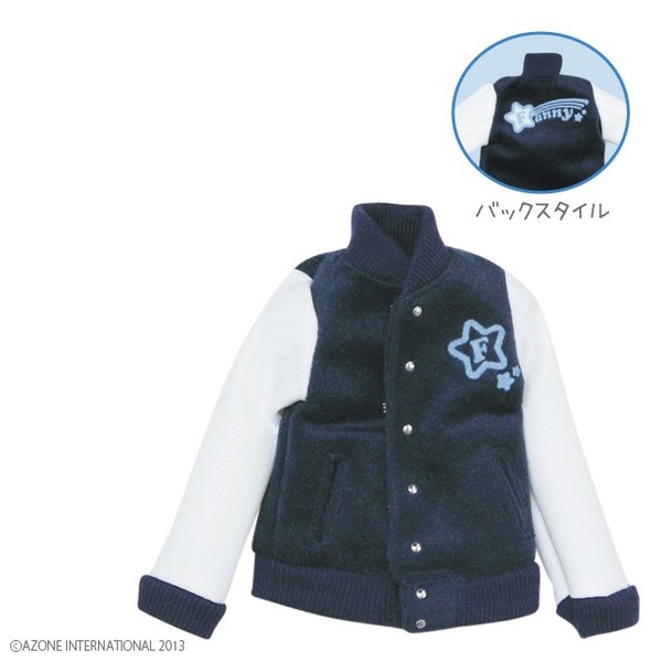 Fanny Fanny Stadium Jumper With Logo (Navy x White), Azone, Accessories, 1/6, 4580116040269
