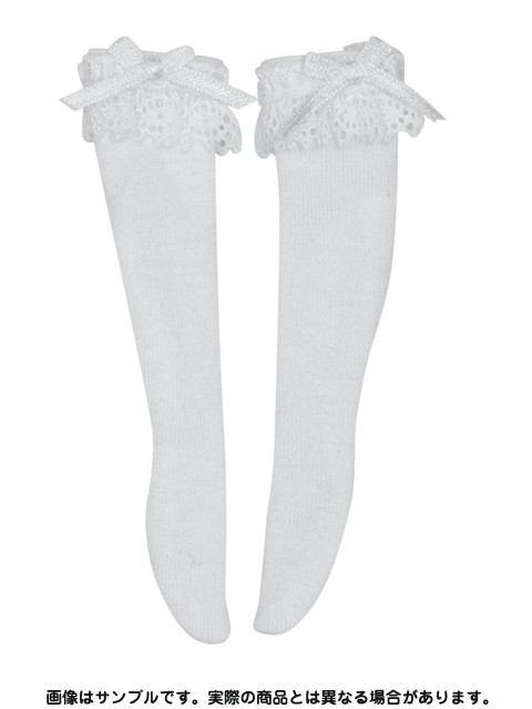 Lolita Over Knee Socks (White x White), Azone, Accessories, 1/6, 4571117004664