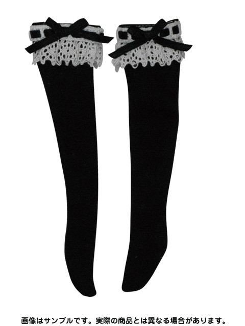 Lolita Over Knee Socks (Black x White), Azone, Accessories, 1/6, 4571117004657