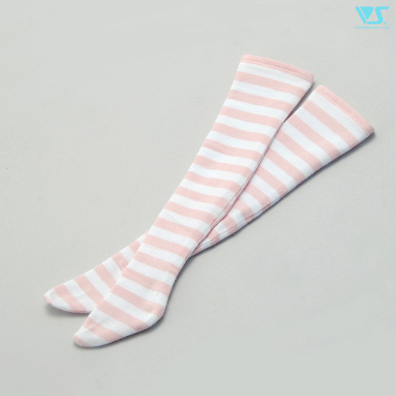 SD Thigh-High Socks (Pink & White Stripes), Volks, Accessories, 1/3