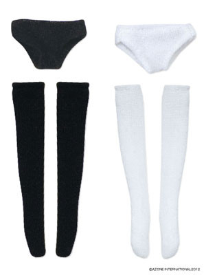 Panties & Over Knee Socks (Black and White), Azone, Accessories, 1/12, 4580116039010