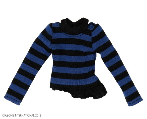 Layered Border Long T-Shirt (Blue), Azone, Accessories, 1/6, 4580116038259