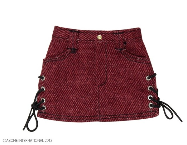 Slit Denim Skirt (Red), Azone, Accessories, 1/6, 4580116038280