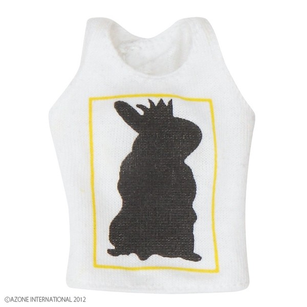 Rabbit Print Tank Top (White), Azone, Accessories, 1/6, 4580116038402