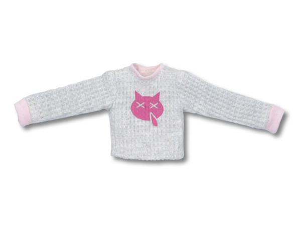 Snotty Cat Long Sleeve T-Shirt (Off White x Pink), Azone, Accessories, 1/6, 4571116994799