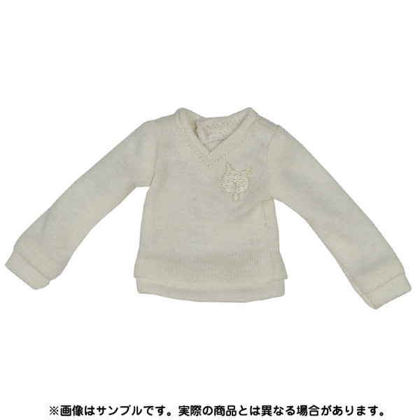 Snotty Cat V-Neck Sweater (Off White), Azone, Accessories, 1/6, 4571117004961