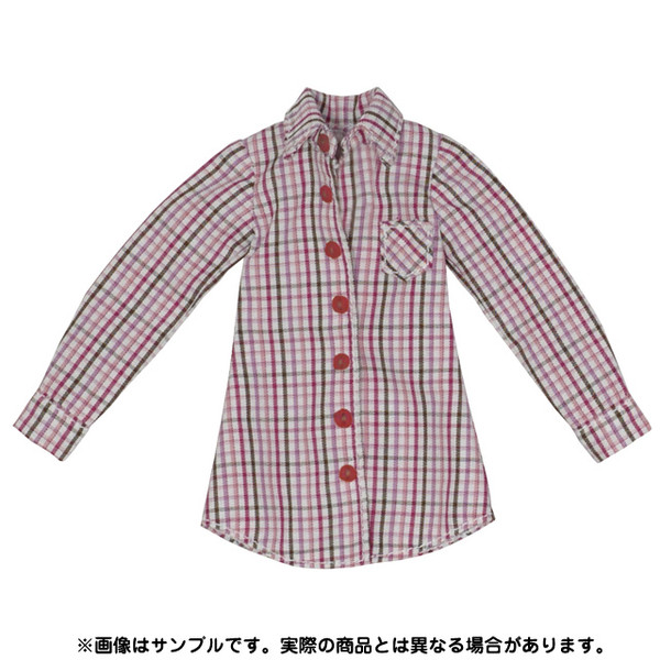 Snotty Cat Check Shirt One-piece (Pink Check), Azone, Accessories, 1/6, 4571117004992