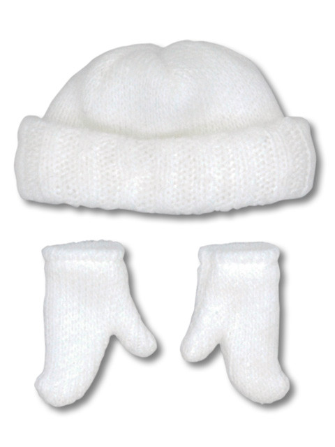 Blue Bird's Song Knit Hat & Mittens Set (White), Azone, Accessories, 1/6, 4571116994492