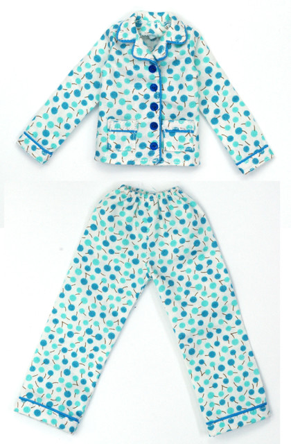Cherry Pattern Pajama Set (Light Blue), Azone, Accessories, 1/6, 4571117001007