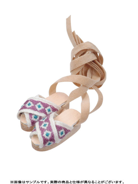 Wood Sole Ribbon Sandal (Purple Pattern), Azone, Accessories, 1/6, 4571116997431