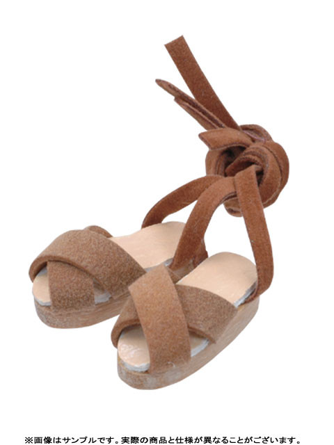 Wood Sole Ribbon Sandal (Brown), Azone, Accessories, 1/6, 4571116997479
