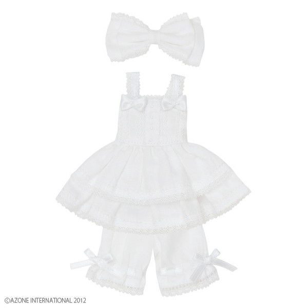 Angelica Tunic Camisole Dress Set (White), Azone, Accessories, 1/6, 4580116037818