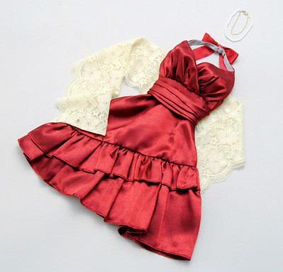 Red Wine Party Dress, Volks, Accessories, 1/3