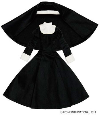 Nun's Robe Set (Black), Azone, Accessories, 1/6, 4580116035203