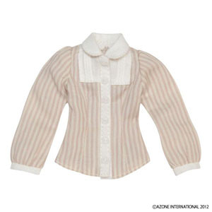 Blue Bird's Song Separated Collar Blouse (Beige Stripe), Azone, Accessories, 1/6, 4580116035623