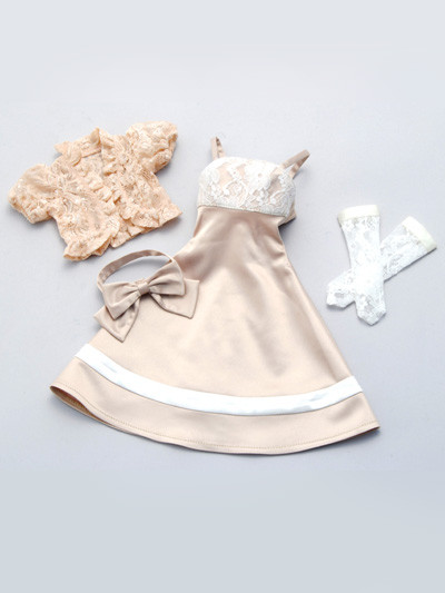 Champagne Ribbon Dress Set, Volks, Accessories, 1/3